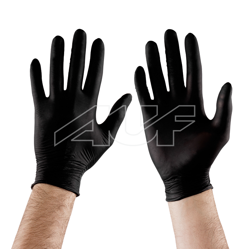Manusi din nitril negre XL, nepudrate